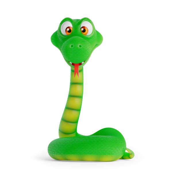 istock Green Cartoon Snake Character Person. 3d Rendering 2191391078