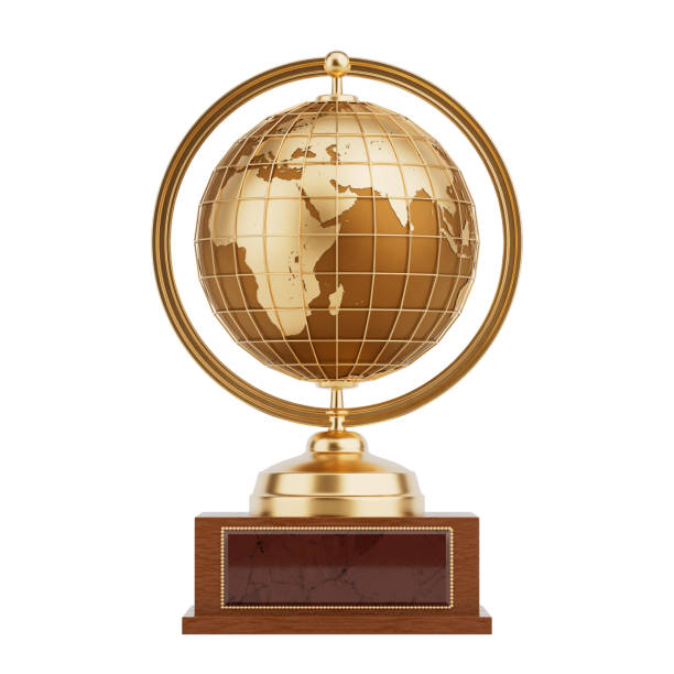 istock Golden Earth Globe Trophy Award. 3d Rendering 2191391098