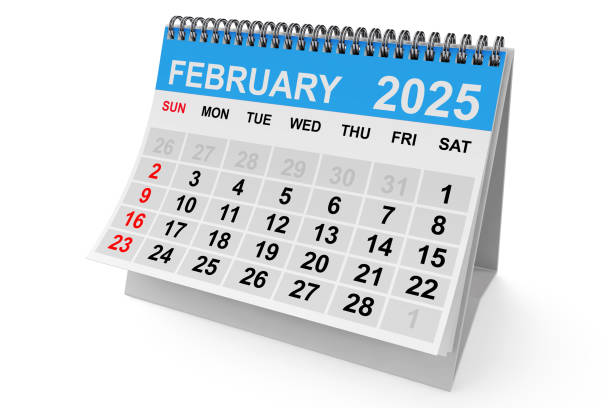 istock 2025 Year February Calendar. 3d Rendering 2191391103