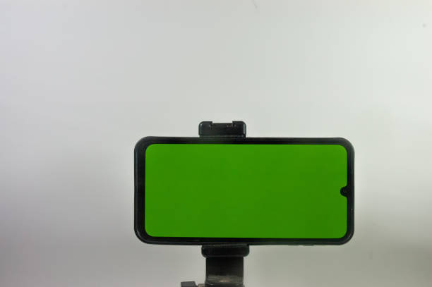 istock cellphone holder stand with green screen and white background 2191392191