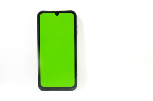 istock cellphone with green screen and white background 2191392230