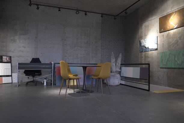 istock Modern office interior with minimalist design and abstract art. 2191392322