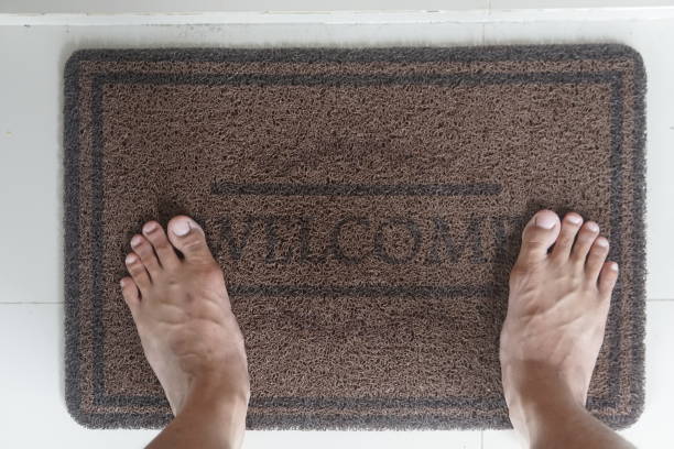 istock Welcome Doormat Close Up and Isolated Mat View 2191394459