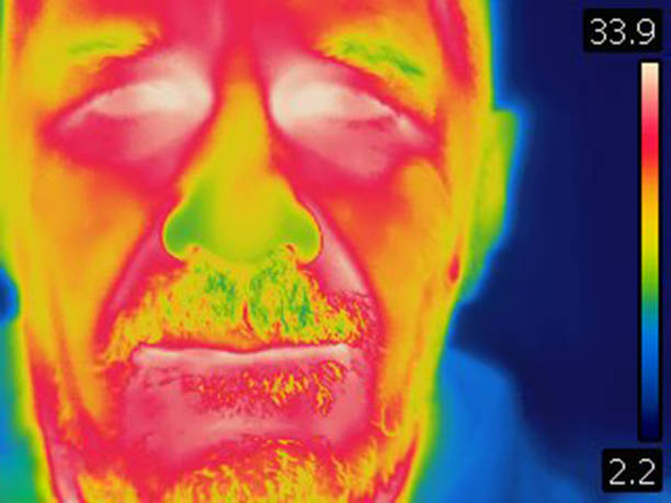 istock Thermal image of man head 2191395594