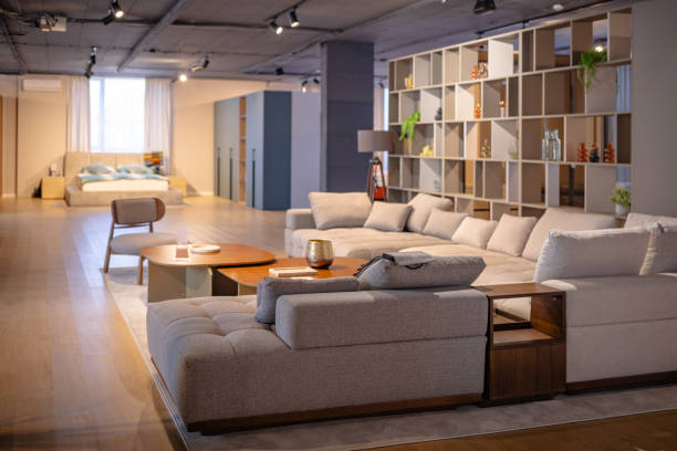 istock Spacious modern living area with large sectional sofa. 2191395653