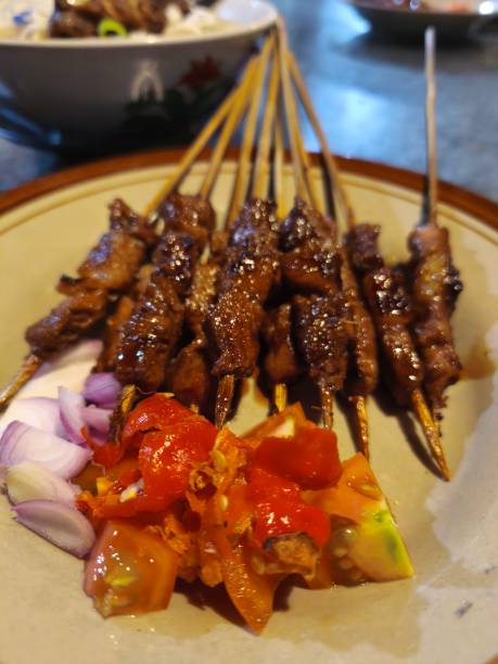 istock Buffalo satay with sambal tomatto 2191396289
