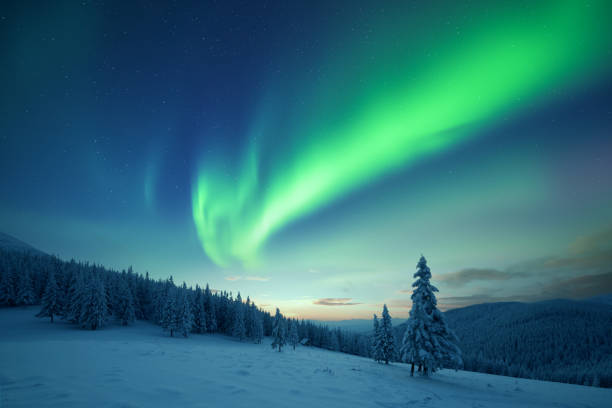 istock Fairy winter mountains with snowy fir-trees 2191397339