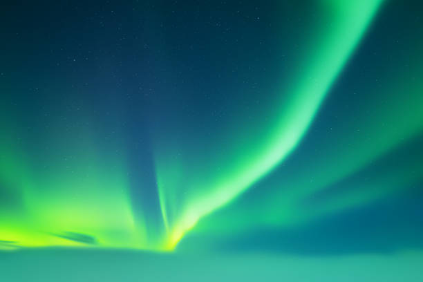 istock Aurora borealis in night winter sky 2191397617