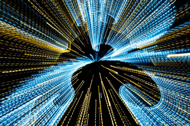light lines of speed in space