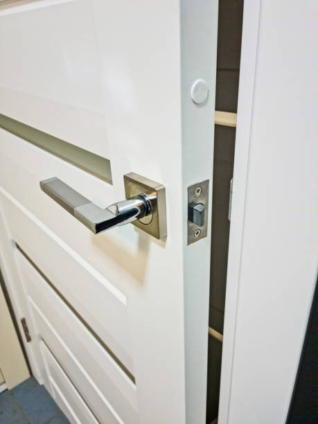 istock A lightweight door with a modern, elegant design. 2191399888