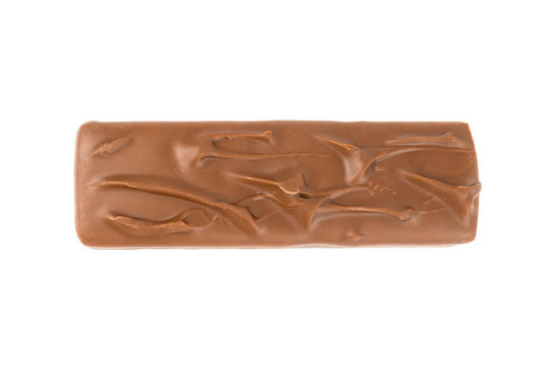 istock Chocolate bar top view isolated on white background 2191401020