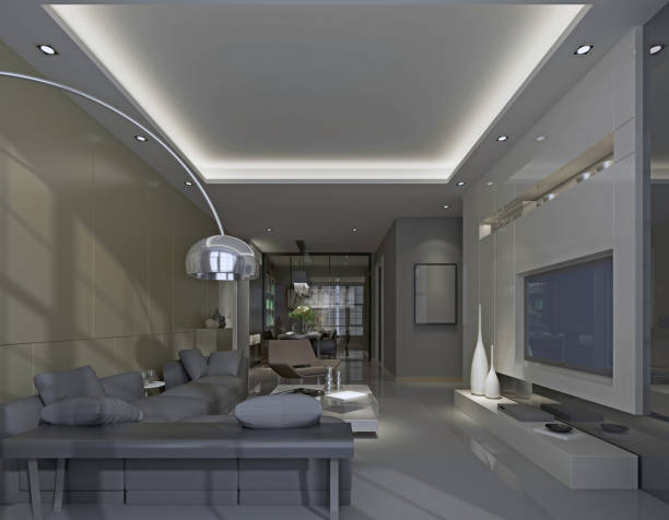 istock 3d render of living room and dining space 2191405826