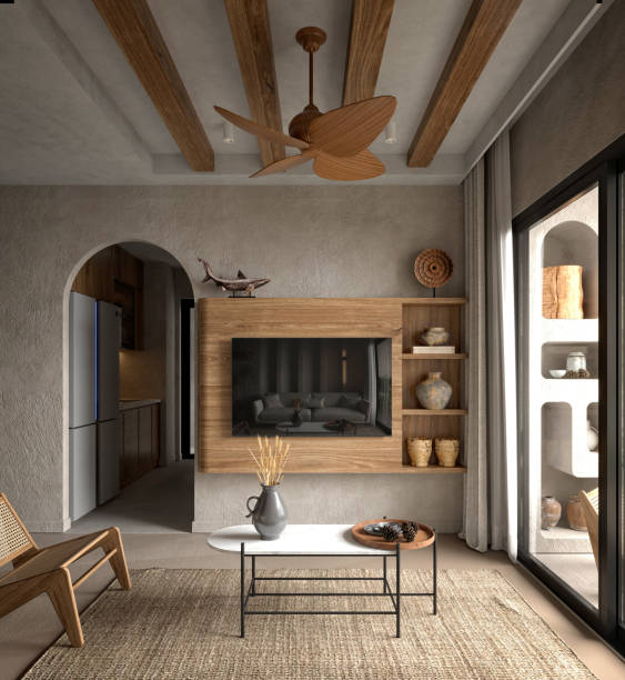 istock 3d render of living room and dining space 2191406102