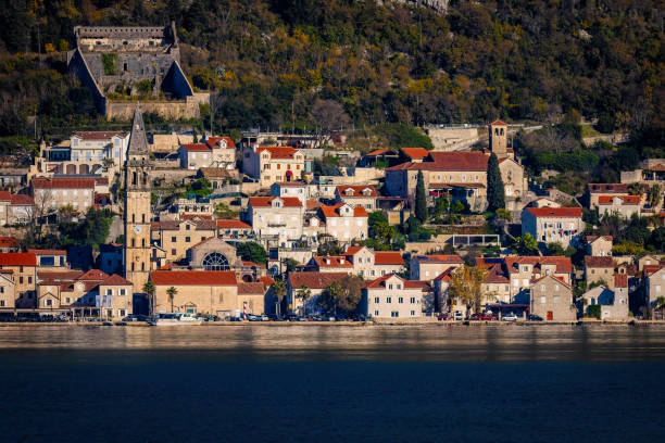 istock Scenic panoramic view of Perast old town in Montenegro 2191406797