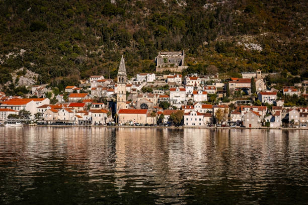 istock Scenic panoramic view of Perast old town in Montenegro 2191406850