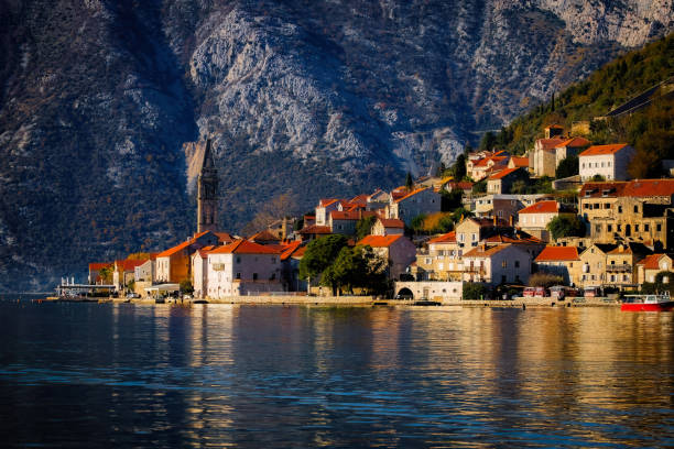 istock Scenic panoramic view of Perast old town in Montenegro 2191407252