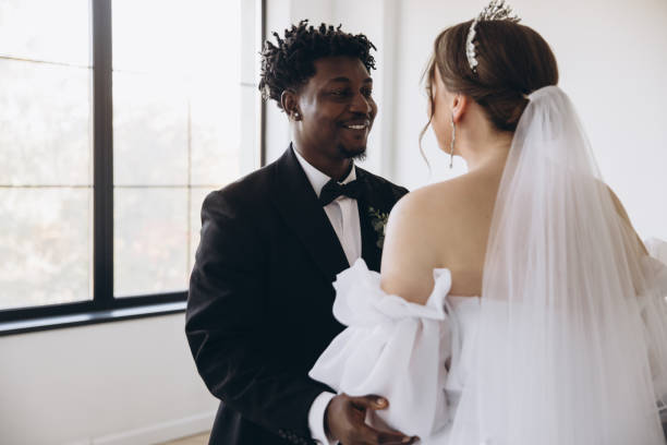 istock Groom and Bride Sharing a Romantic Moment on their Wedding Day 2191409745