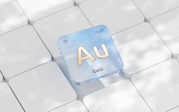 istock Gold periodic table element, mining, science, nature, innovation, chemical elements used in physics and other sciences 2191411303