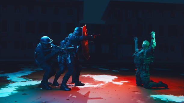 istock Tactical Police Operation Ends with Suspect Surrender 2191411370