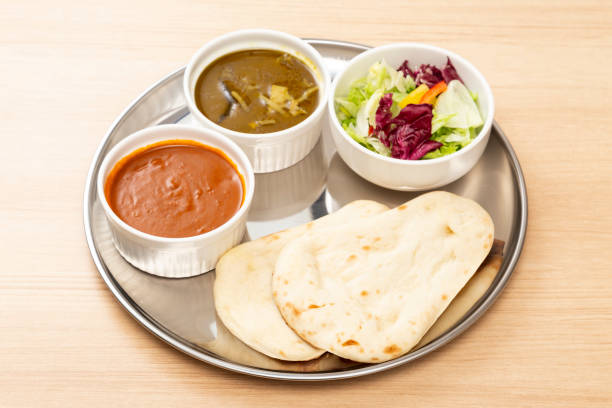 istock Curry and naan lunch plate. 2191429170