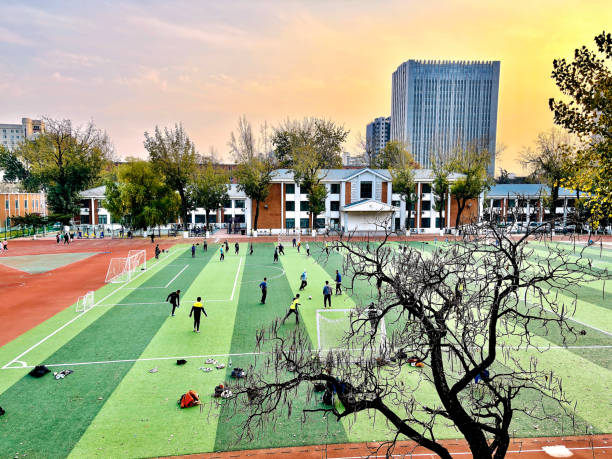 BTBU University . Football ground china.Football Ground In Beijing technology and business university