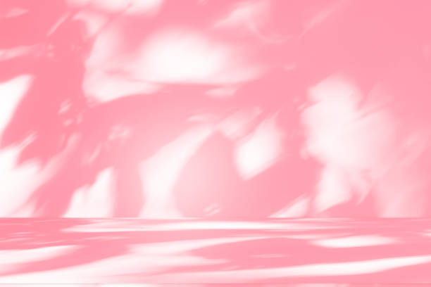 istock Wall interior background, studio, and backdrops show products. with shadow from window color white and pink light. background for text insertion and presentation of product 2191430666