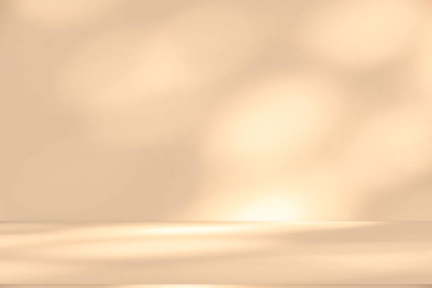 istock Studio style background wall decoration presentation uses white and beige tones. with shadows cast from a nearby window, concept creating a decorative 2191430672