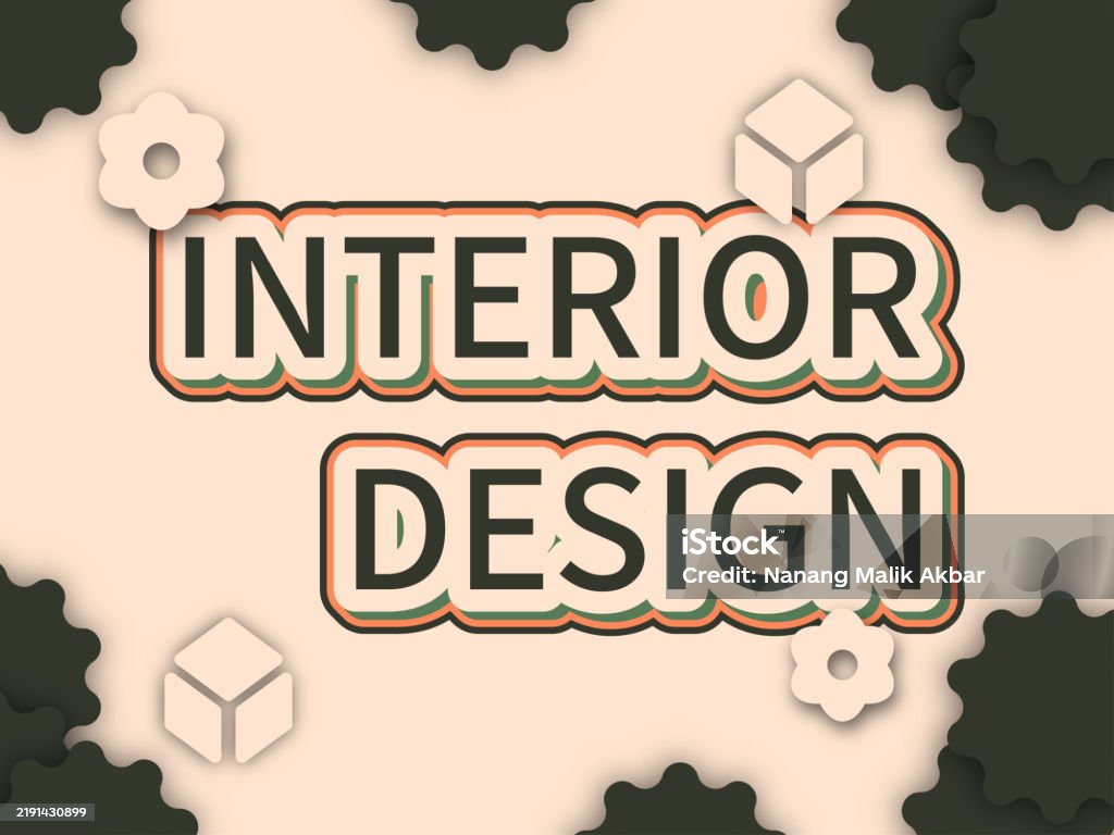 Interior Design Editable Text Effect Text Can Be Changed Stock ...