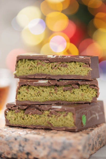 istock Dubai chocolate  with green kataifi and pistachio paste. Trend dessert 2191432274