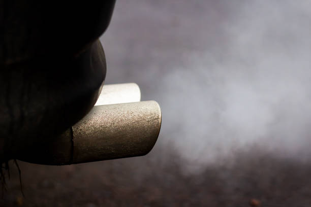Close-up of a car's tailpipe