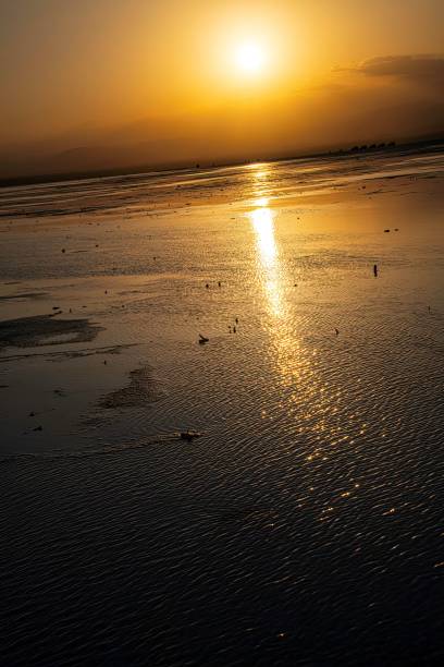 istock sunset over an Ethiopian salt lake 2191446431
