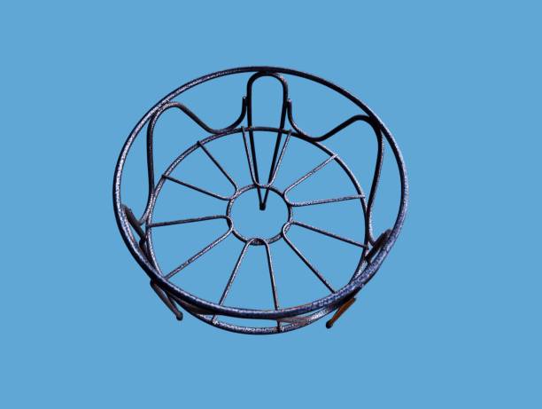 istock Black wrought iron frame for plant pots 2191450822
