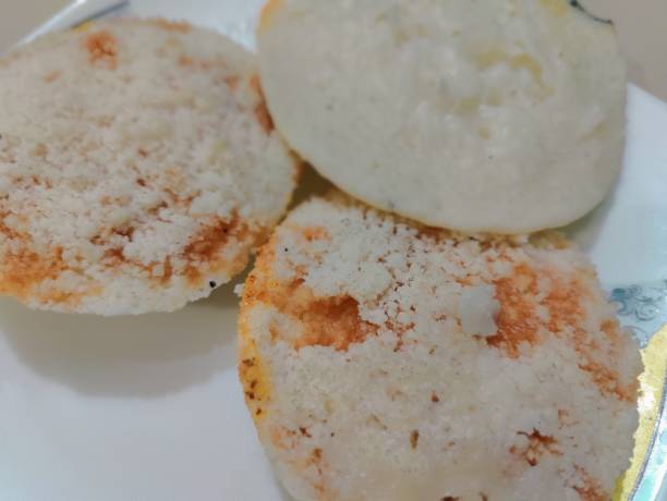 istock Rice cakes on a white plate in a restaurant, Thailand. 2191458599