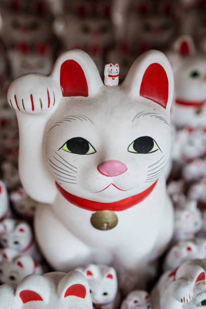 istock Lucky cat figurines in a row. 2191460059