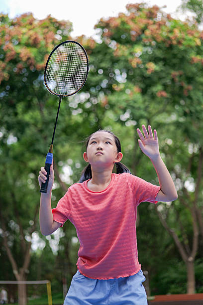 istock Little girl play badminton 2191460707