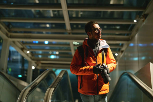 istock Photographer man in Tokyo at night. 2191469091