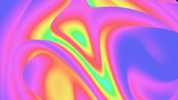 istock Vibrant Abstract Waves in Gradient Neon Colors 2191470180