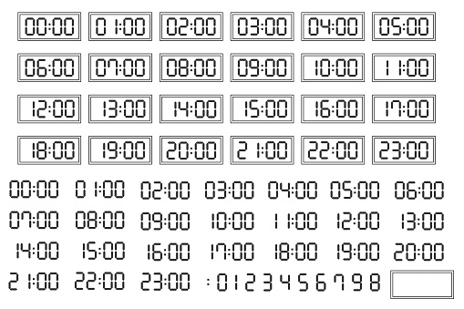 Digital Clock Time Example Simple Digital Clock And Digital Numbers Time Illustration Stock ...