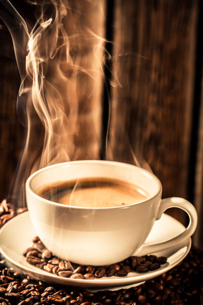 istock Aroma coffee cup with roasted seeds 2191477356