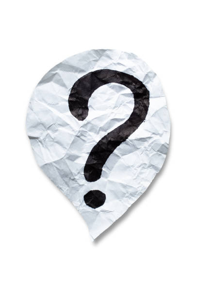 istock A crumpled piece of paper with a drawn question mark. 2191478196