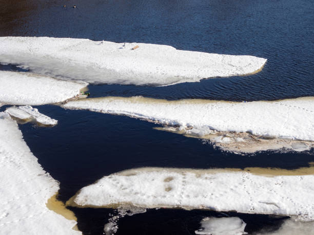 istock landscape with melting ice floes on the river 2191478519