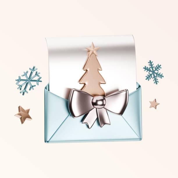 Festive holiday card design with metallic accents.