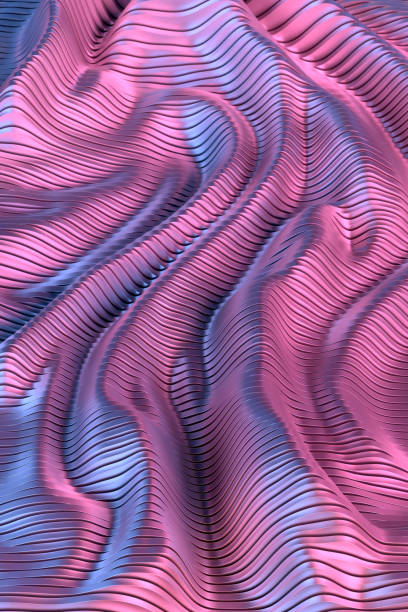 istock Abstract digital background, 3D volumetric curves on the surface 2191485778