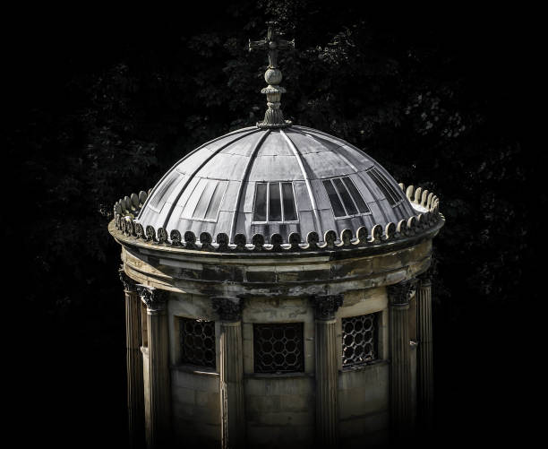 The Necropolis (graveyard) of Glasgow, Scotland, situated on a hill behind the old cathedral
