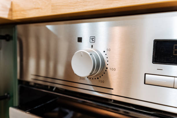 istock This image shows a closeup view of a shiny stainless steel oven installed in a modern kitchen, highlighting its sleek design and functionality as an essential home appliance 2191489615