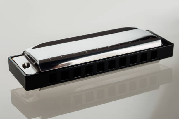 istock Harmonica on a white background, a classic musical instrument ideal for jazz, blues and folk music 2191496893