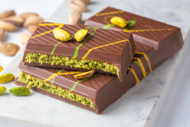 istock Trend chocolate; Dubai chocolate is made with pistachio paste and kadayif. 2191498502