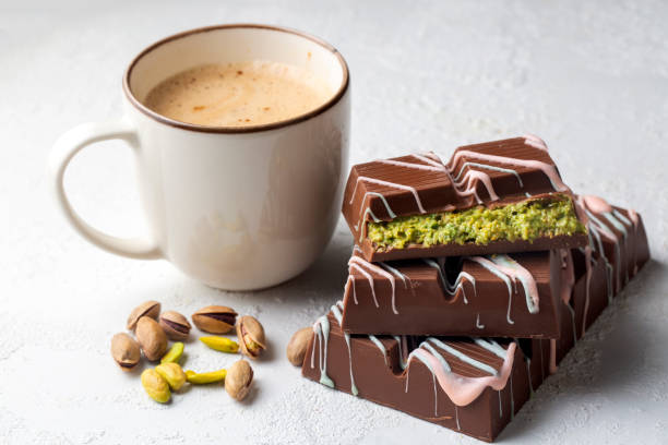 istock Trend chocolate; Dubai chocolate is made with pistachio paste and kadayif. 2191500043