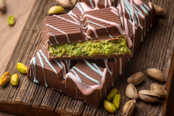 istock Trend chocolate; Dubai chocolate is made with pistachio paste and kadayif. 2191500045