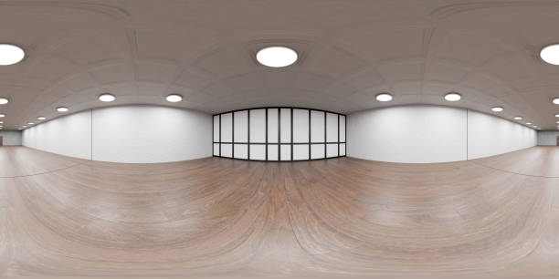 istock A Spacious Room with Wood Flooring and Ample Natural Light 360 panorama vr environment map 3D render illustration 2191506426